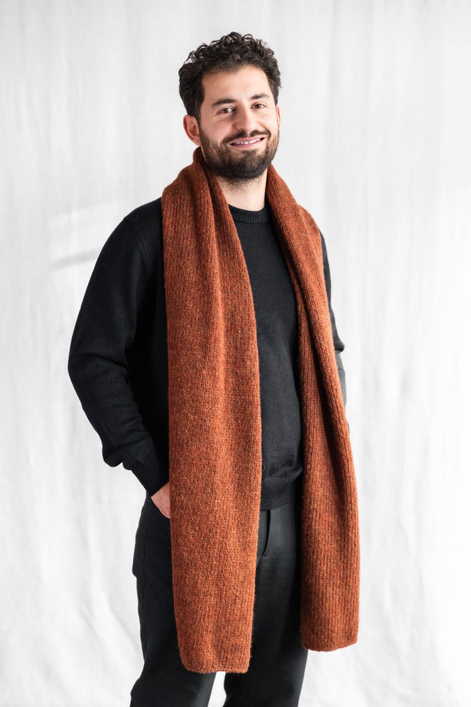 Baby Alpaca Scarf Tapabocas Chestnut from Jyoti - Fair Works