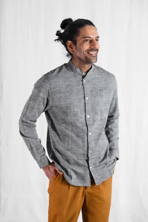 Cotton Shirt Harish Gray from Jyoti - Fair Works