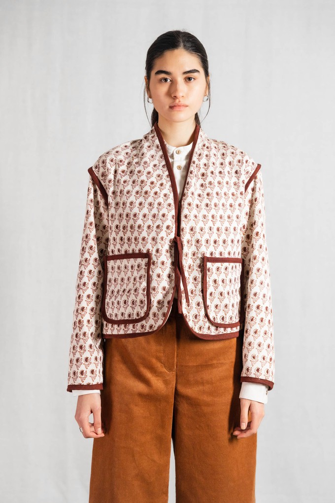 Organic cotton reversible jacket Dhaarti block print from Jyoti - Fair Works