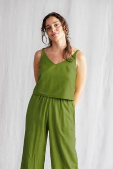 Organic cotton crop top Iya Basil via Jyoti - Fair Works