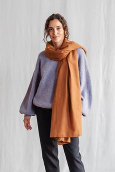 Sanavi hazelnut cotton scarf via Jyoti - Fair Works