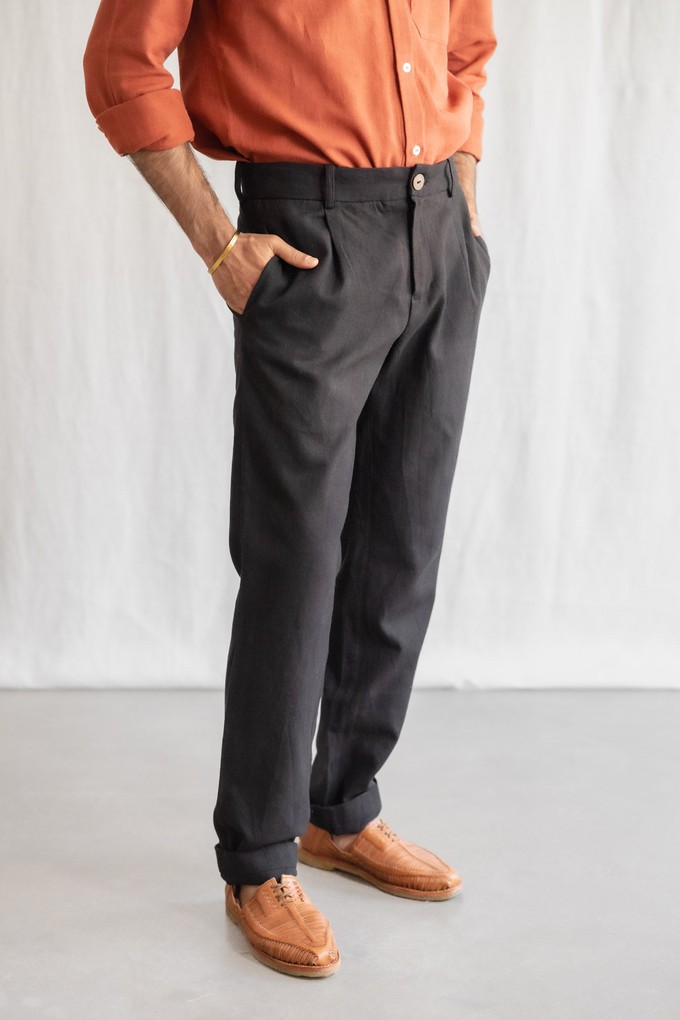 Organic cotton trousers Sameer Black from Jyoti - Fair Works
