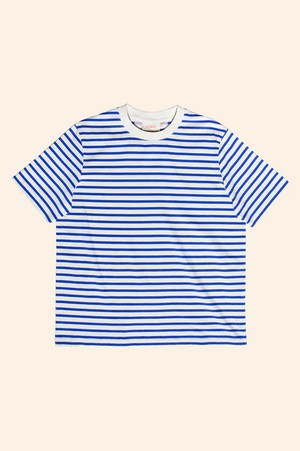 Popeia organic cotton T-shirt stripes blue/white from Jyoti - Fair Works