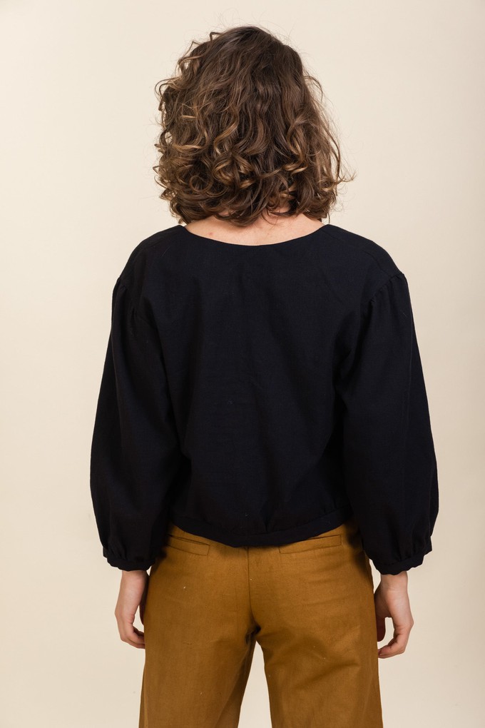 Cotton Blouse Sahay Black from Jyoti - Fair Works