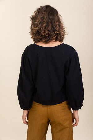 Cotton Blouse Sahay Black from Jyoti - Fair Works