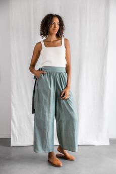 Organic Cotton Pants Rajni Eukalyptus via Jyoti - Fair Works