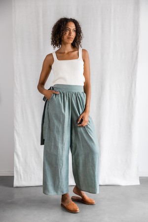 Organic Cotton Pants Rajni Eukalyptus from Jyoti - Fair Works