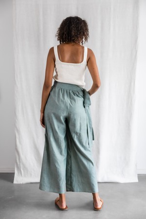 Organic Cotton Pants Rajni Eukalyptus from Jyoti - Fair Works