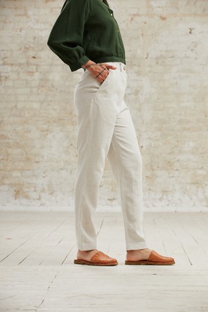 Hemp Pants Suhrut Greige from Jyoti - Fair Works