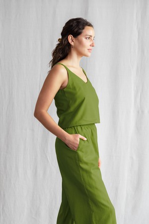 Bio-Baumwoll Croptop Iya Basilikum from Jyoti - Fair Works