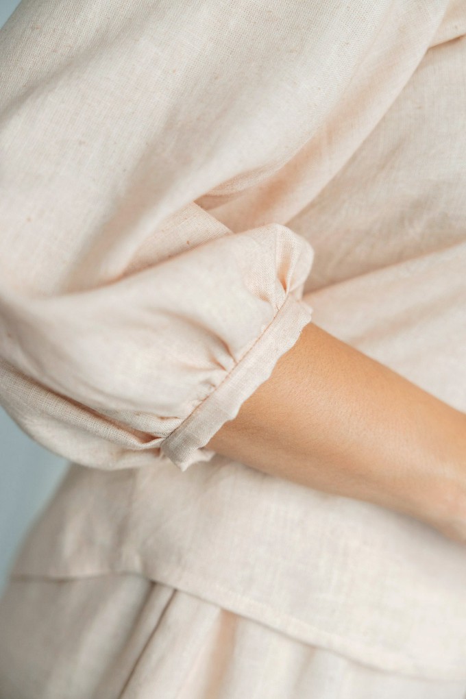 Hemp/Tencel Blouse Nalini Sand from Jyoti - Fair Works