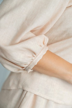Hemp/Tencel Blouse Nalini Sand from Jyoti - Fair Works