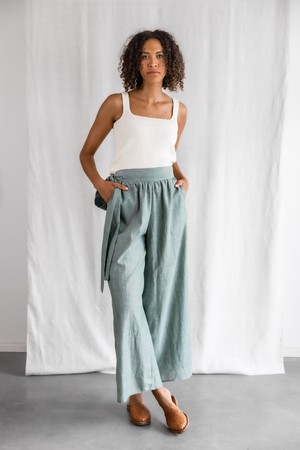 Organic Cotton Pants Rajni Eukalyptus from Jyoti - Fair Works