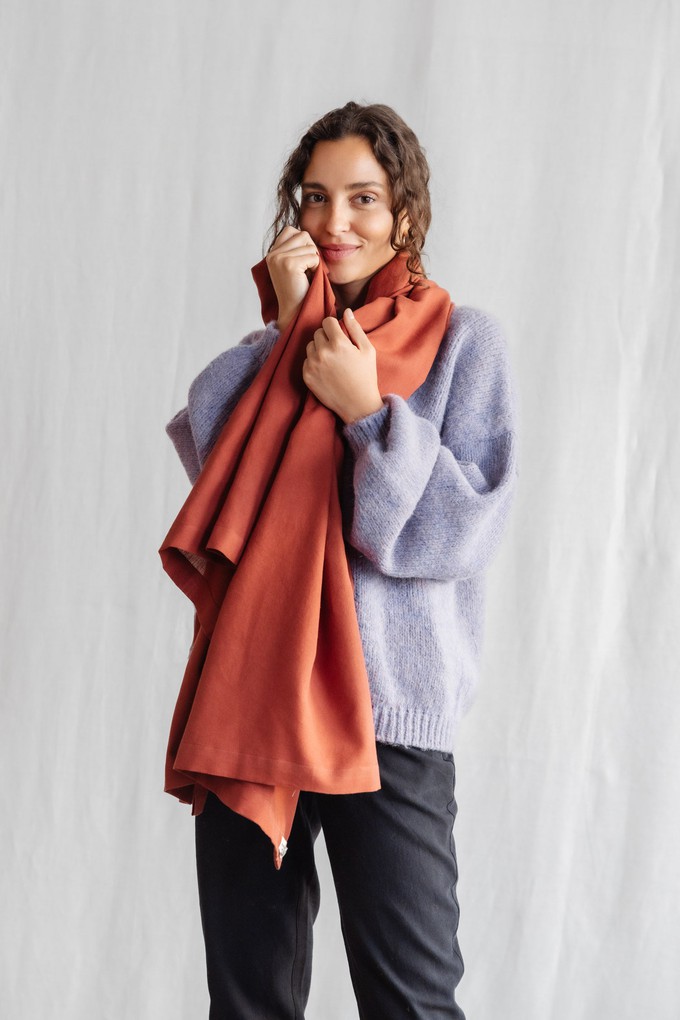 Sanavi Mahogany Cotton Scarf from Jyoti - Fair Works