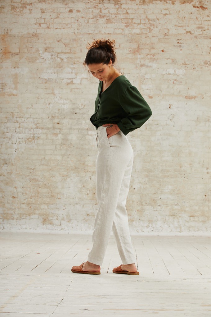 Hemp Pants Suhrut Greige from Jyoti - Fair Works