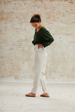 Hemp Pants Suhrut Greige from Jyoti - Fair Works