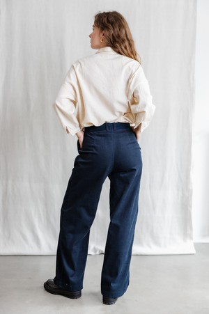 Organic Cotton Corduroy Pants Suhrutam Midnight Blue from Jyoti - Fair Works