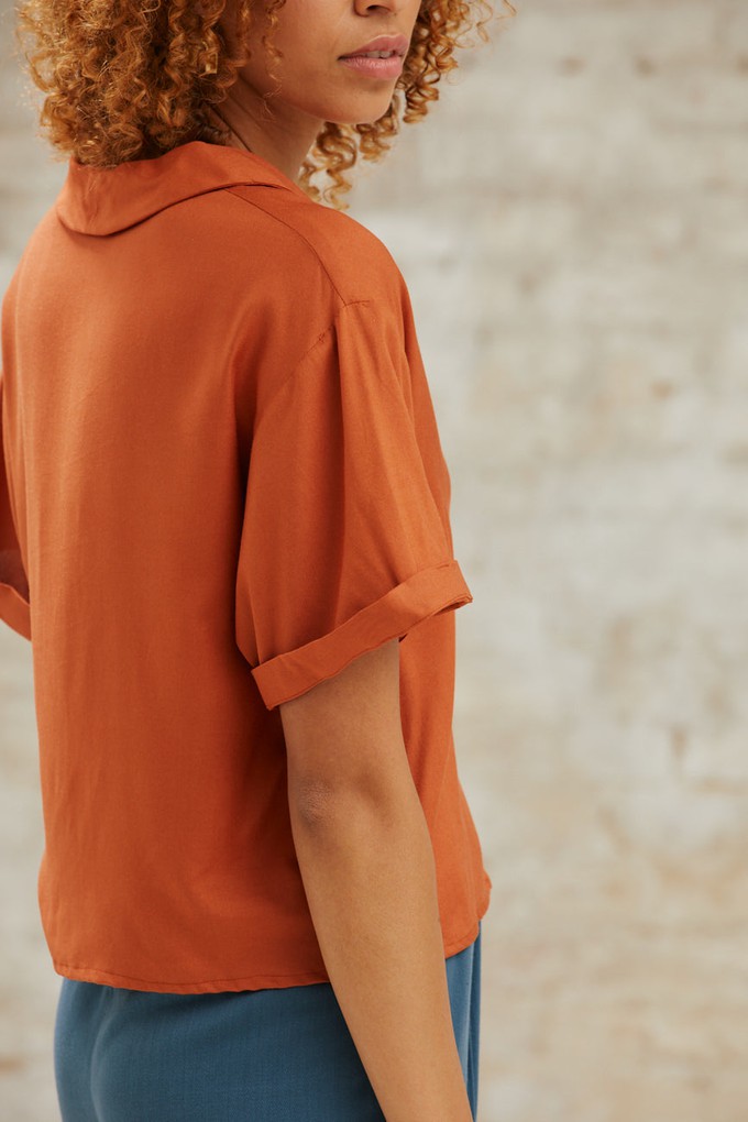 Ecovero blouse Avani Rust from Jyoti - Fair Works