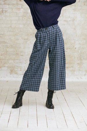Organic cotton culottes Awa Checks from Jyoti - Fair Works