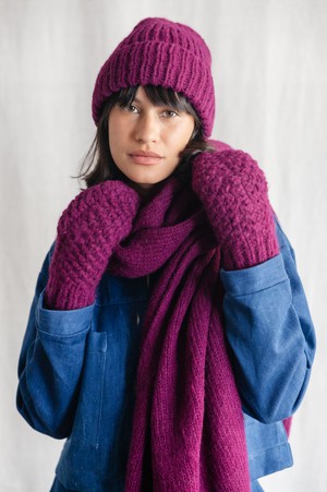 Baby Alpaca Mitten Gloves Casma Berry from Jyoti - Fair Works