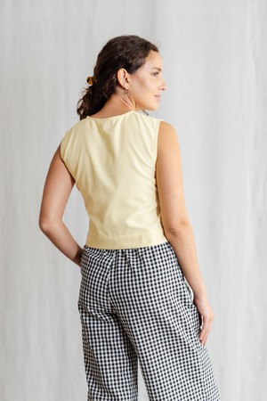Bio-Baumwoll Top Diyan Zitronengelb from Jyoti - Fair Works