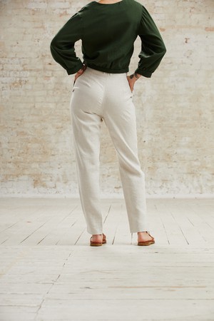 Hemp Pants Suhrut Greige from Jyoti - Fair Works