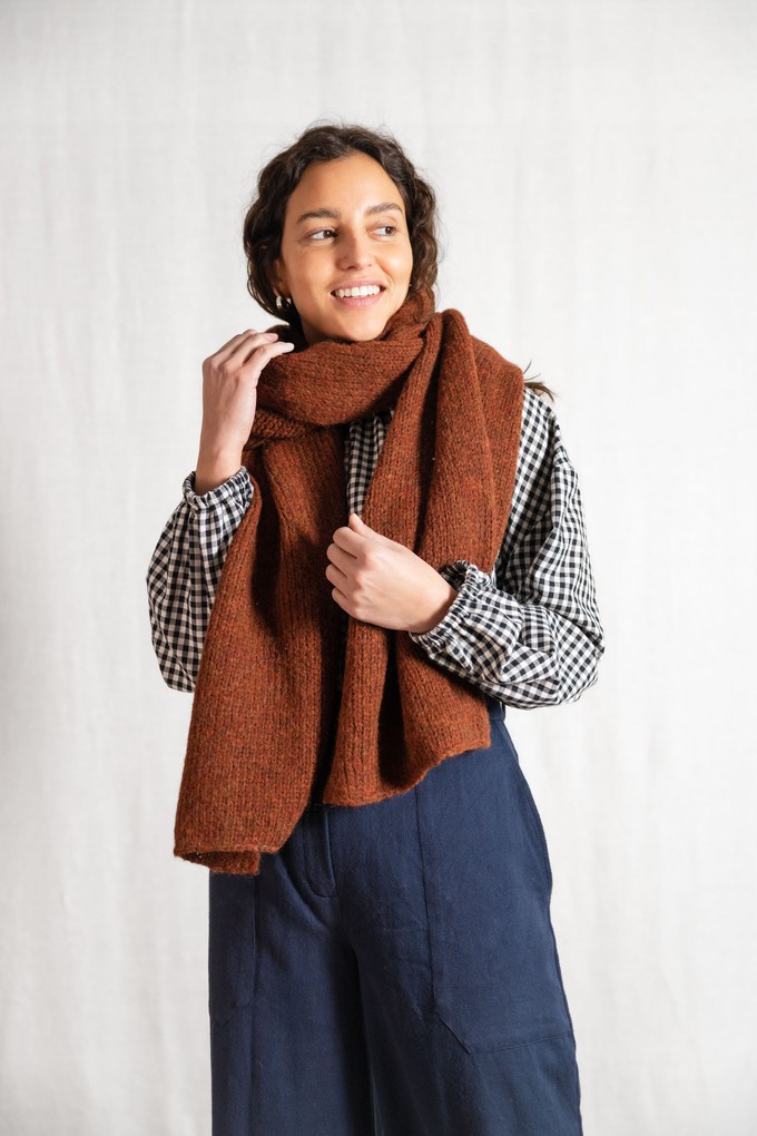 Baby Alpaca Scarf Tapabocas Chestnut from Jyoti - Fair Works