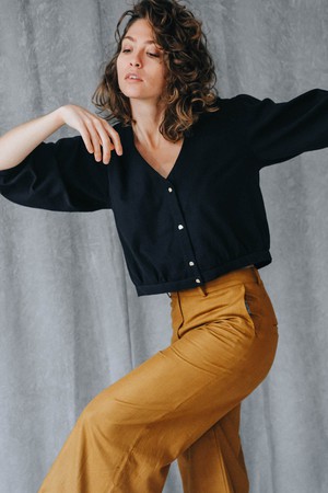 Cotton Blouse Sahay Black from Jyoti - Fair Works