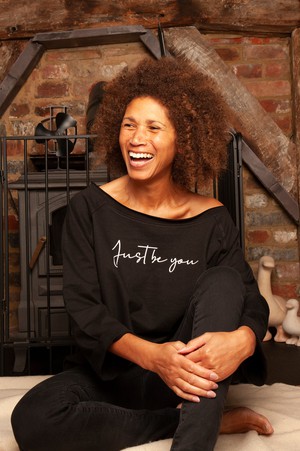 ‘Just be you' Women’s Oversized Black Sweater from Kind Kompany
