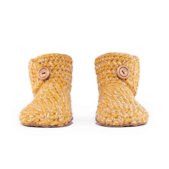 Butterscotch Wool Bamboo Bootie Slippers from Kingdom of Wow!