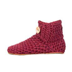 Exclusive Floris x KOW Bamboo Wool Slippers in Mulberry Red via Kingdom of Wow!