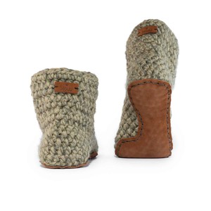 Winter Moss Wool Bamboo Bootie Slippers from Kingdom of Wow!