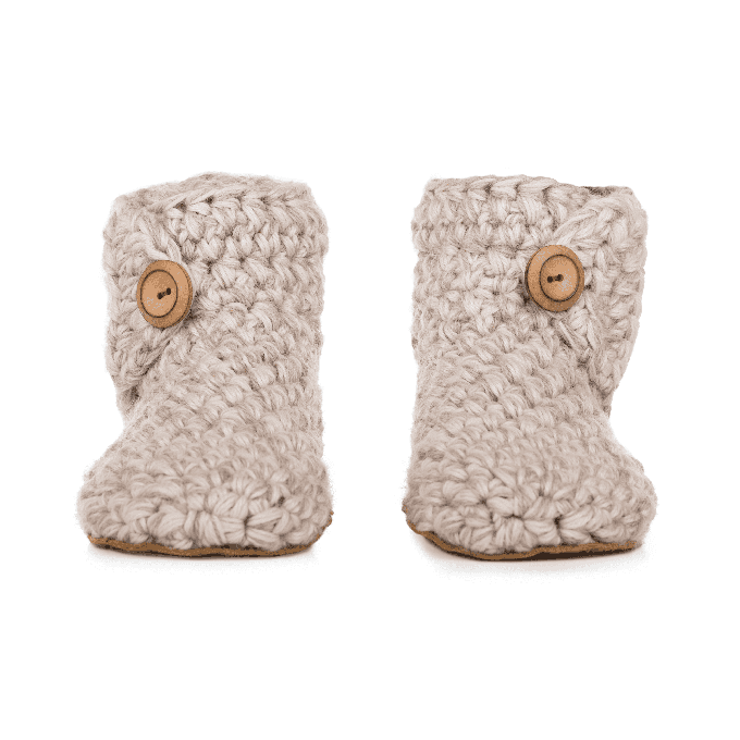 Extra Chunky Bamboo Wool Bootie Slippers in Chai from Kingdom of Wow!