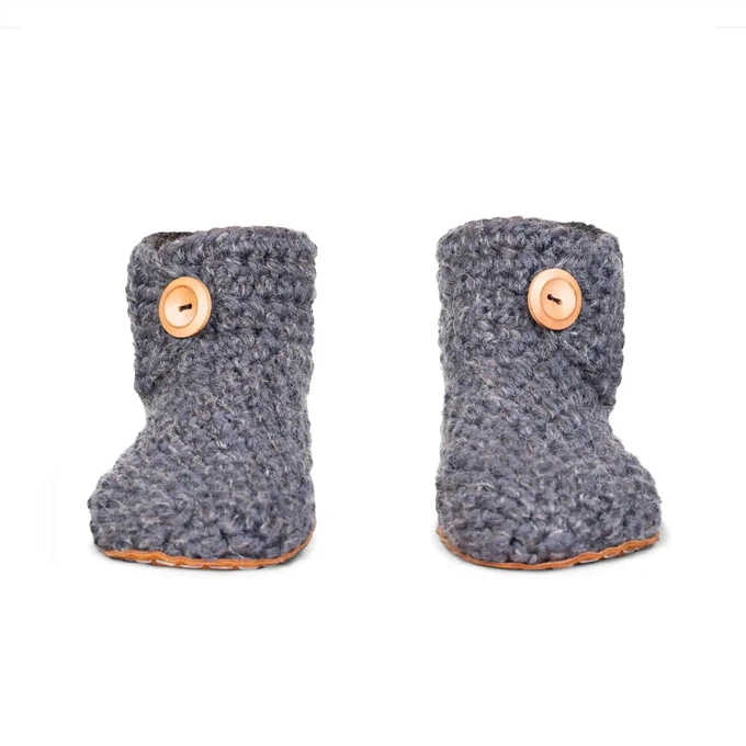 Exclusive Floris x KOW Wool Bamboo Slippers in Charcoal from Kingdom of Wow!
