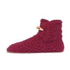 Wine Bamboo Wool Bootie Slippers via Kingdom of Wow!