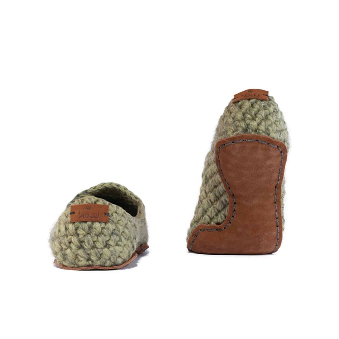 Winter Moss Wool Bamboo Slippers from Kingdom of Wow!