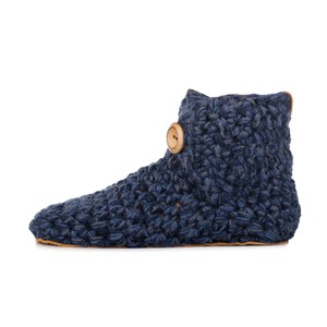 Extra Chunky Bamboo Wool Boot Slippers Midnight Blue from Kingdom of Wow!