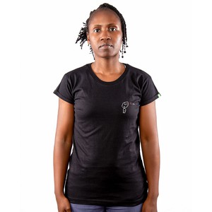 LOVE YOU Women Shirt Black from Kipepeo-Clothing