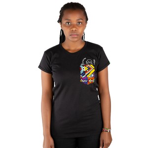 NYANI Women Shirt Black from Kipepeo-Clothing