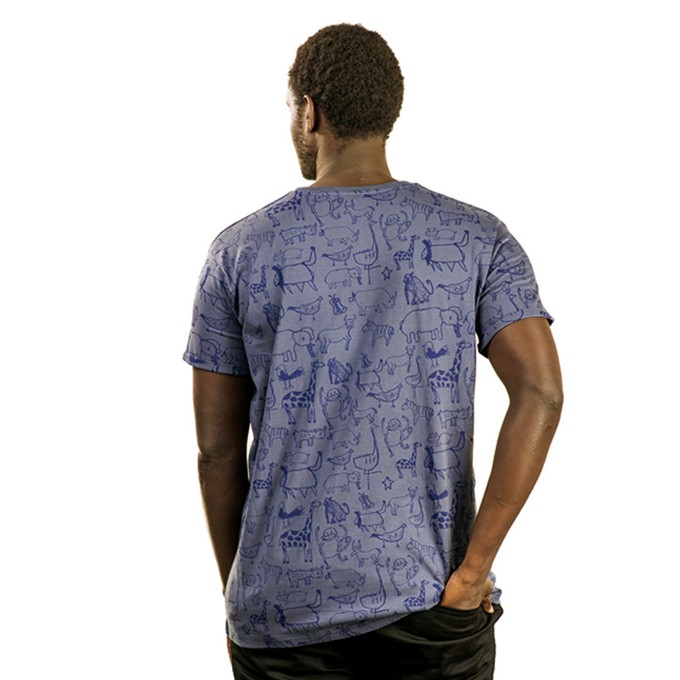 WANYAMA Männer Shirt Charcoal from Kipepeo-Clothing