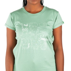 SERENGETI Women Shirt Mint Green from Kipepeo-Clothing