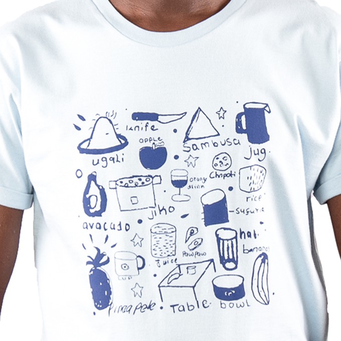 JIKONI Men Shirt Cerulean Blue from Kipepeo-Clothing