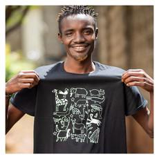 SERENGETI Men Shirt Black van Kipepeo-Clothing