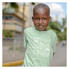 SERENGETI Kids Shirt Mint Green via Kipepeo-Clothing