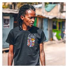 NYANI Men Shirt Black via Kipepeo-Clothing