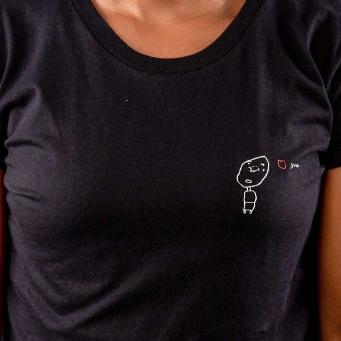 LOVE YOU Women Shirt Black from Kipepeo-Clothing