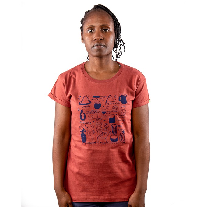 JIKONI Women Shirt Marsala from Kipepeo-Clothing