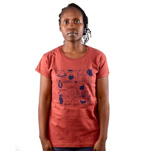 JIKONI Women Shirt Marsala from Kipepeo-Clothing