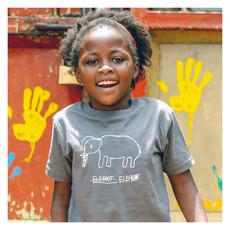 ELEPHANT Kids Shirt Dark Grey van Kipepeo-Clothing