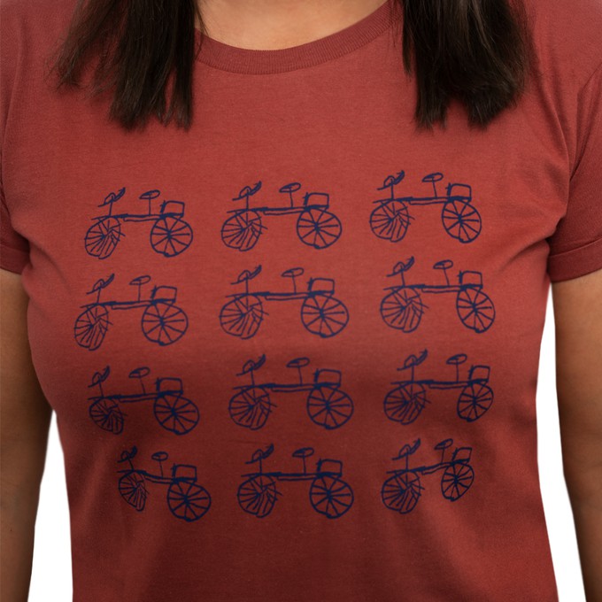 BAISIKELI Women Shirt Marsala from Kipepeo-Clothing BAISIKELI Women Shirt Marsala from Kipepeo-Clothing